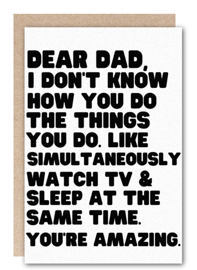 "Dear Dad" Greeting Card