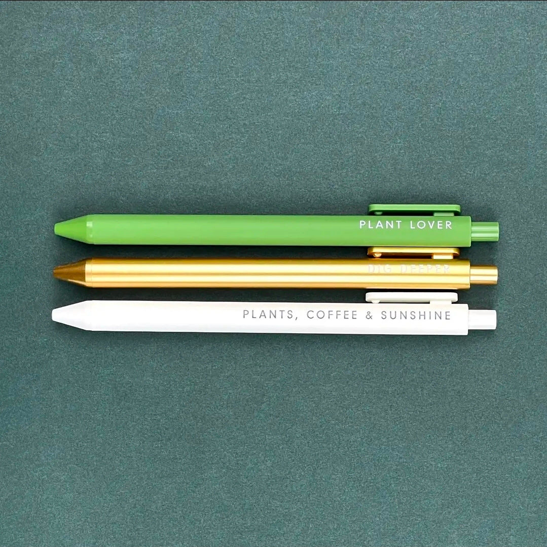 Plant Jotter Gel Pen: Set of 3