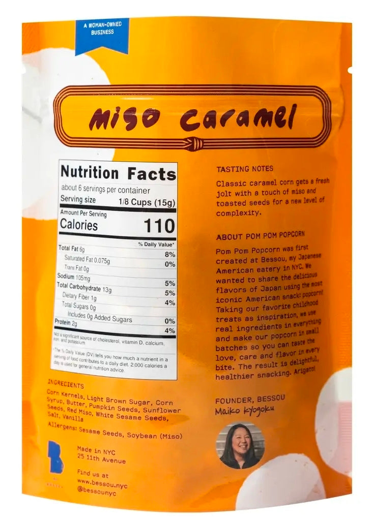 Pom Pom Popcorn - Miso Caramel