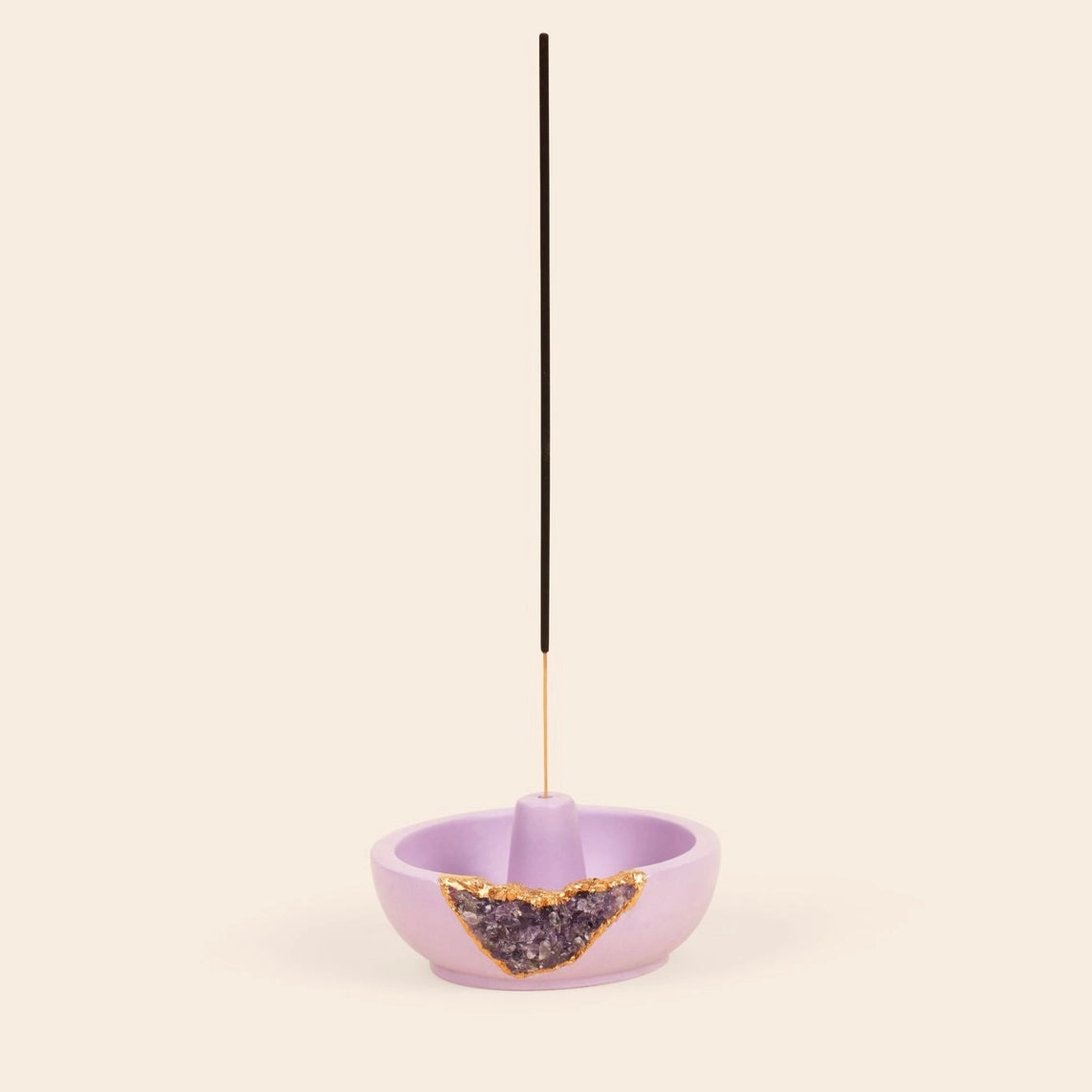 Amethyst Quartz Geode Incense Holder