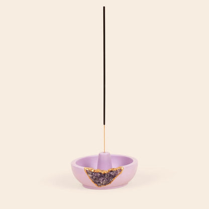 Amethyst Quartz Geode Incense Holder