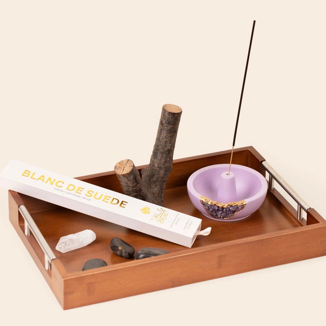 Amethyst Quartz Geode Incense Holder