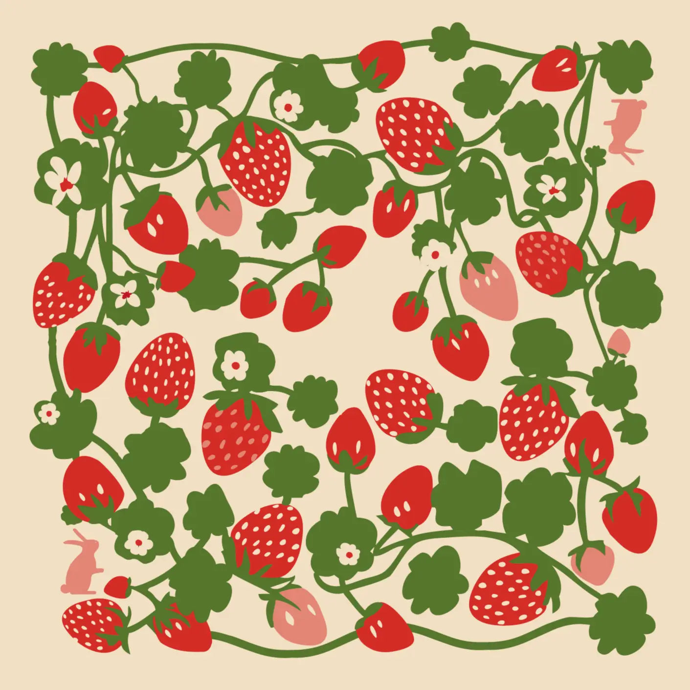 Bandana - Strawberry Garden