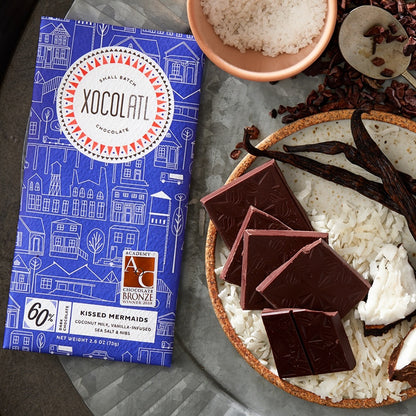 Kissed Mermaids: 60% Dark Chocolate with Coconut Milk