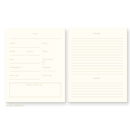 Read and Reviewed Book Log Reading Journal