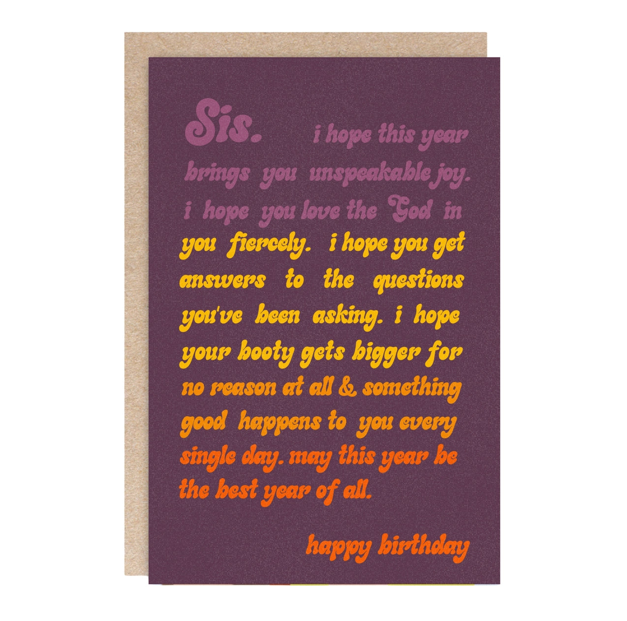 Happy Birthday Sis Greeting Card
