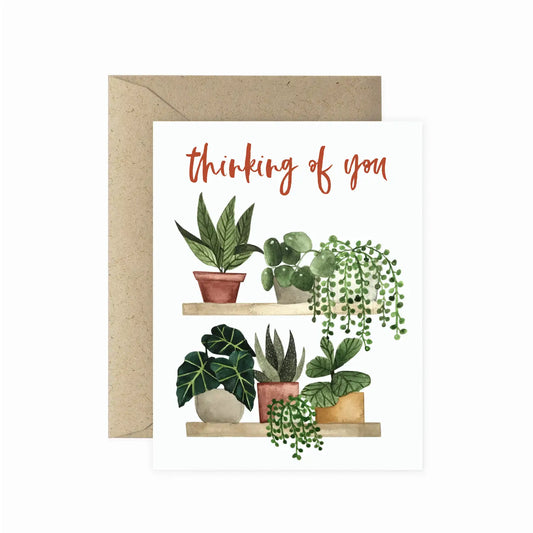 Thinking of You Plant Shelf Greeting Card